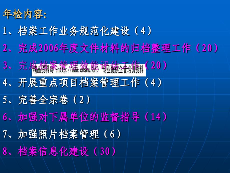 青岛企事业单位年度档案工作检查标准解释_第2页