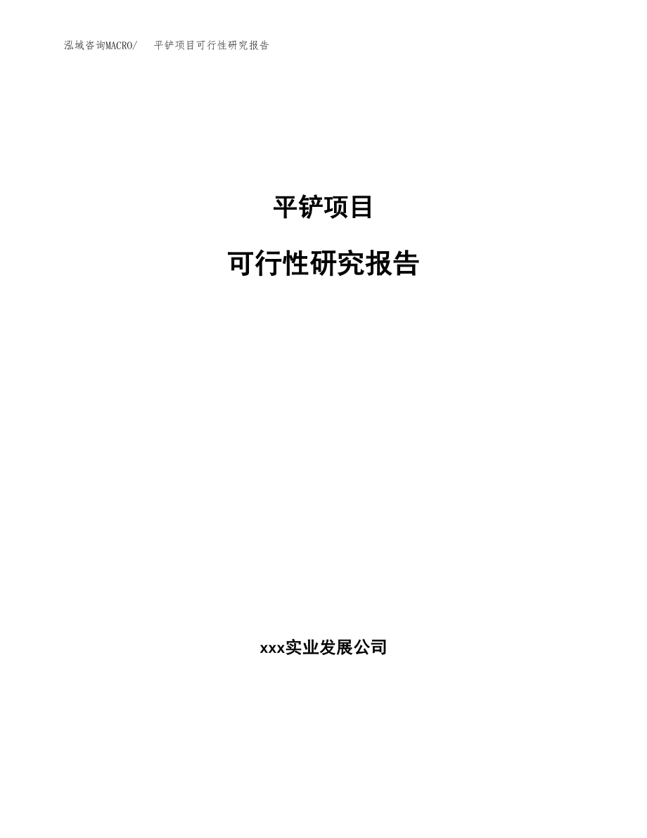 平铲项目可行性研究报告(可编辑)_第1页