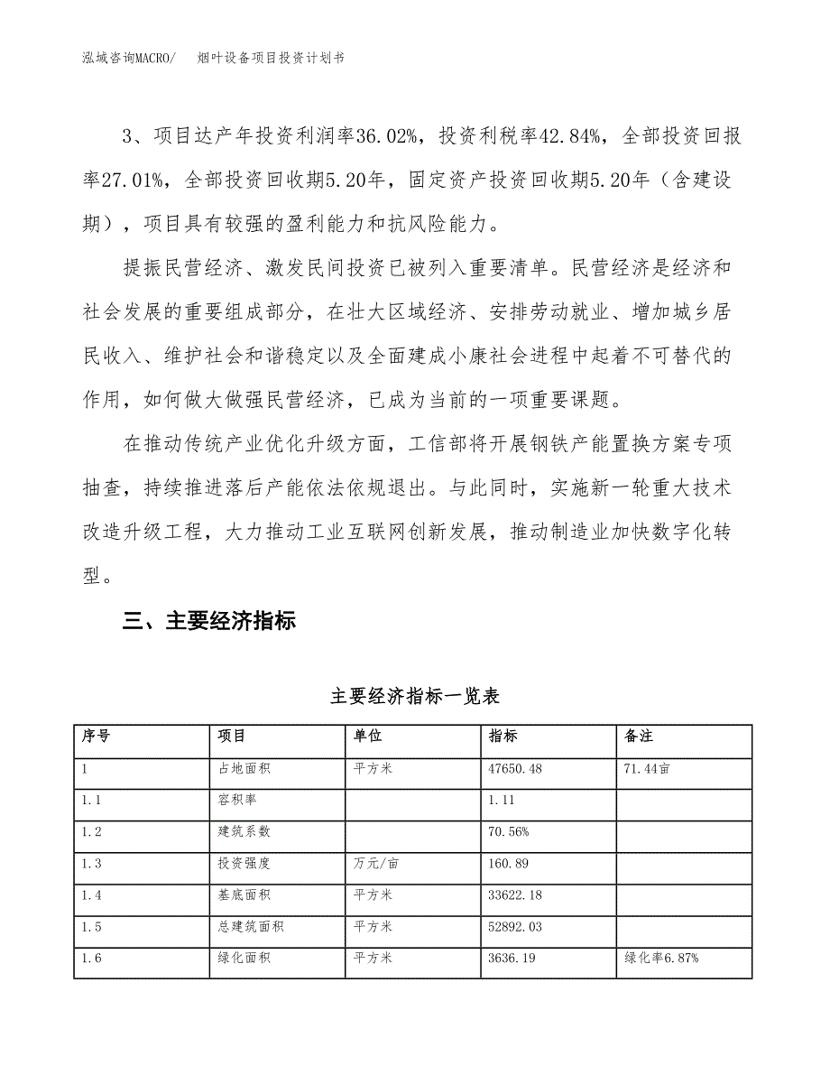 烟叶设备项目投资计划书（71亩）.docx_第4页