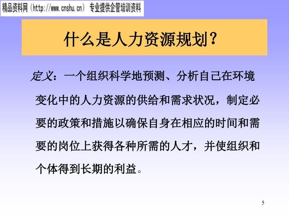 人力资源规划的内容与作用_第5页