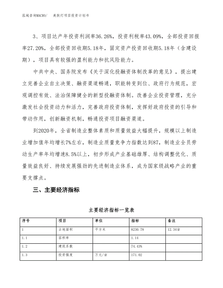 美肤灯项目投资计划书（12亩）.docx_第4页