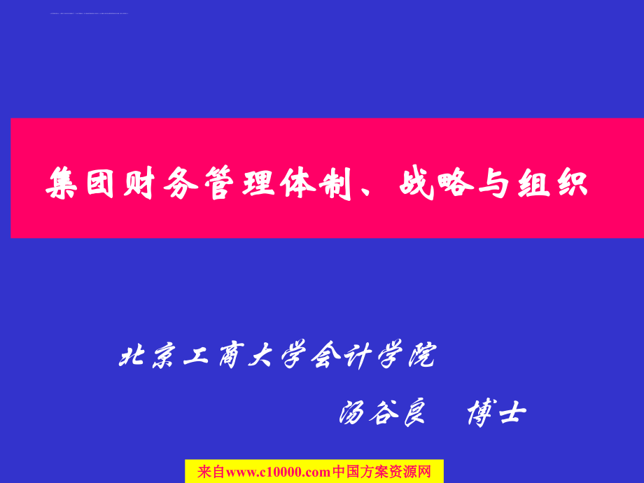 集团财务管理体制战略与组织构架 .ppt_第1页