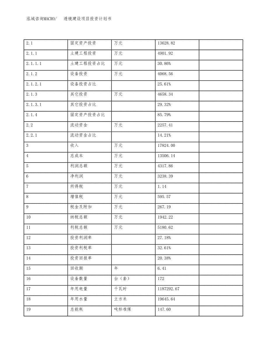 透镜建设项目投资计划书（总投资16000万元）.docx_第5页