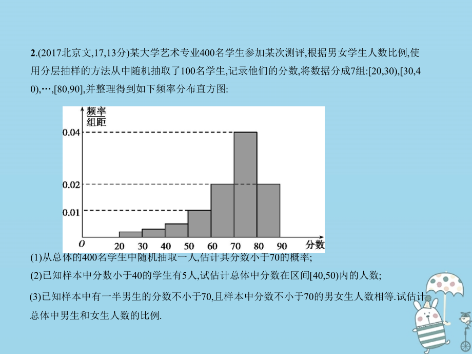 （北京专用）2020届高考数学一轮复习 12.4 统计课件_第3页