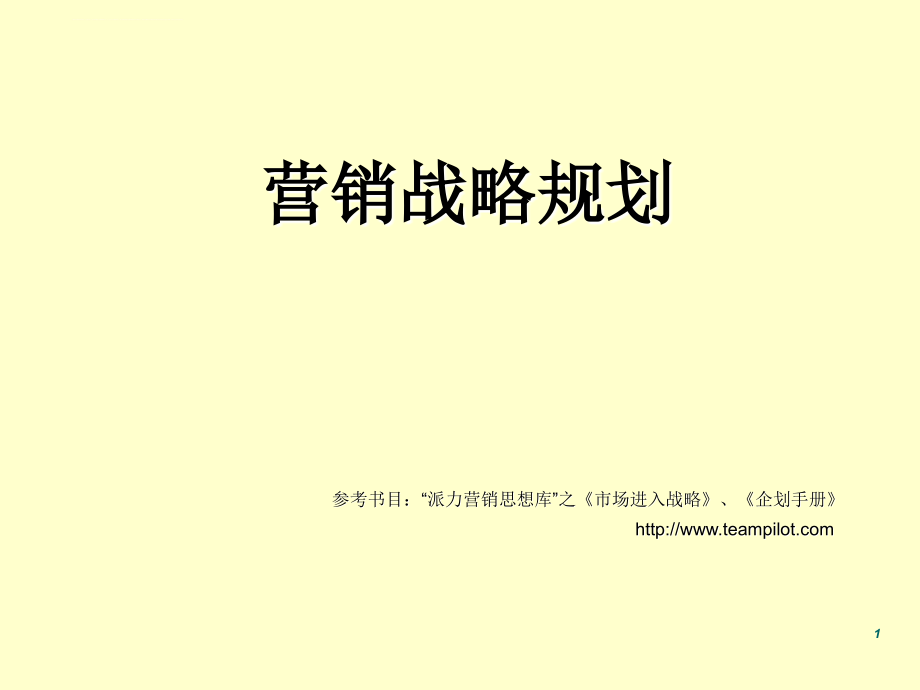 营销战略模板使用说明.ppt_第1页