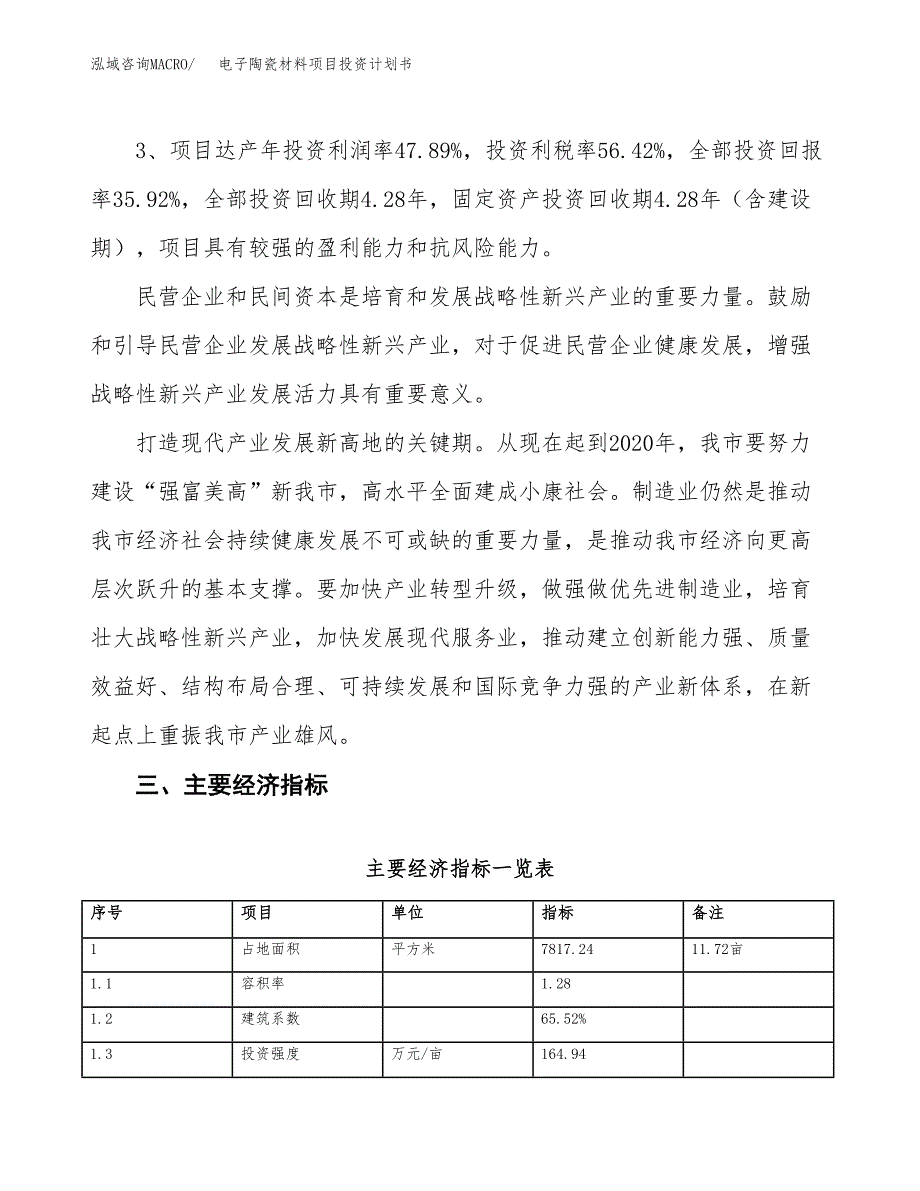 电子陶瓷材料项目投资计划书（总投资3000万元）.docx_第4页