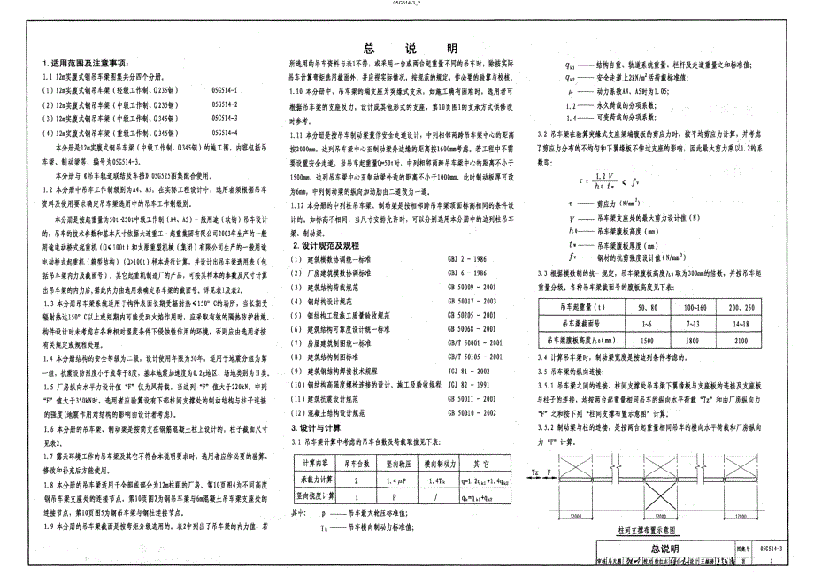 【结构专业】05G514-3 12m实腹式钢吊车梁-中级工作制-A4 A5 Q345钢（最全）_第2页