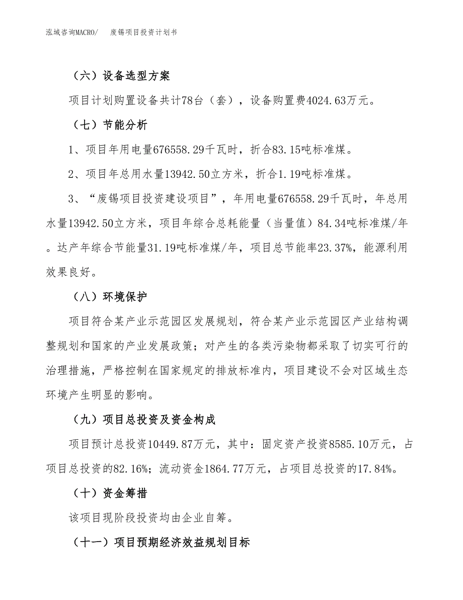 废锡项目投资计划书（总投资10000万元）.docx_第2页