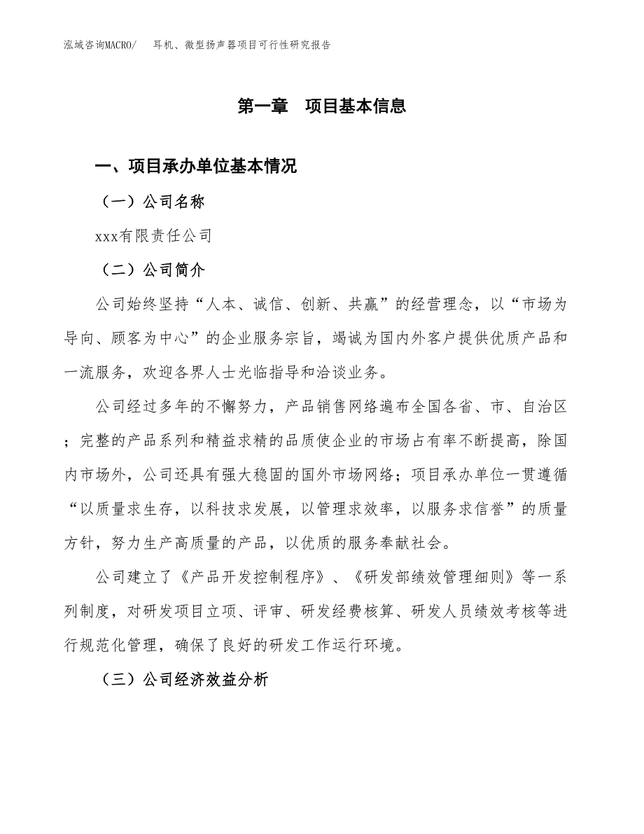 耳机、微型扬声器项目可行性研究报告(立项申请可编辑).docx_第3页