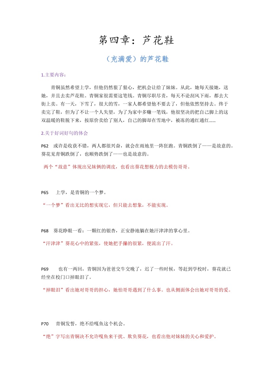芦花鞋读后感_第1页