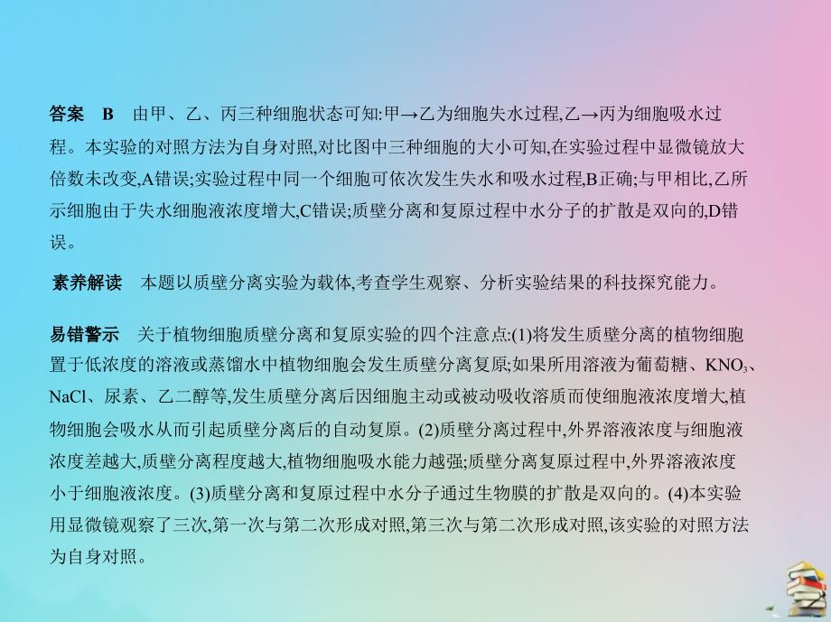 （天津专用）2020届高考生物一轮复习 专题3 物质进出细胞的方式课件_第3页