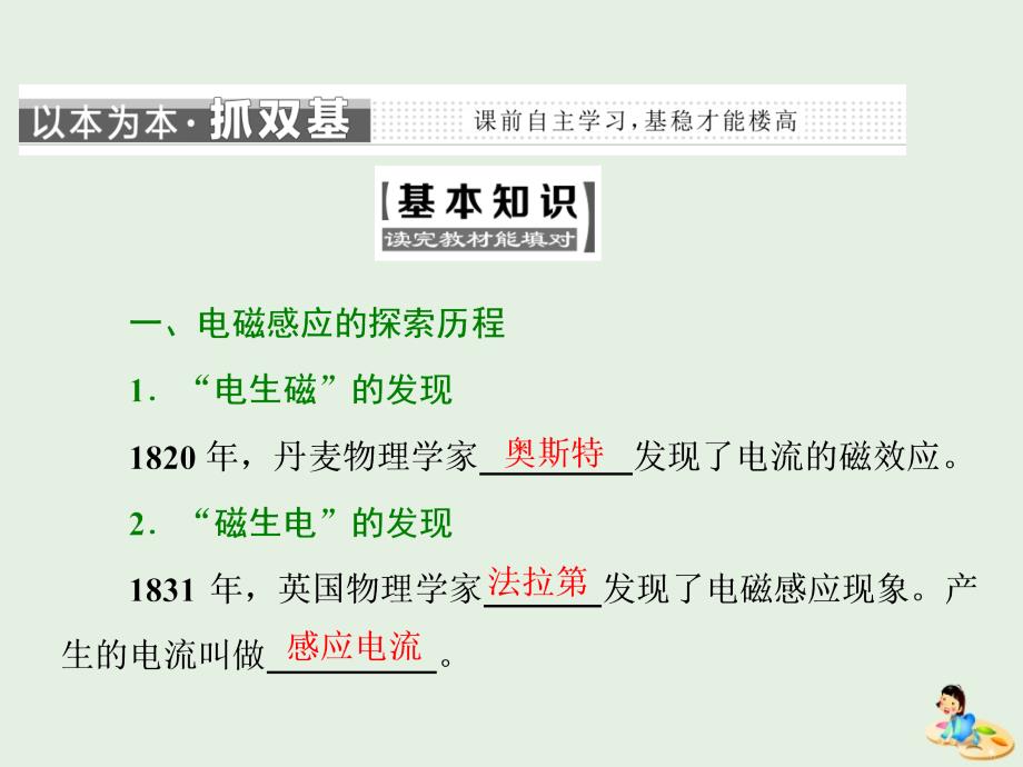 （山东省专用）2018-2019学年高中物理 第四章 电磁感应 第1、2节 划时代的发现 探究感应电流的产生条件课件 新人教版选修3-2_第4页