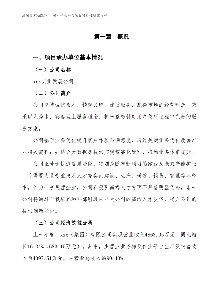 梯及作业平台项目可行性研究报告(立项申请可编辑).docx_第3页