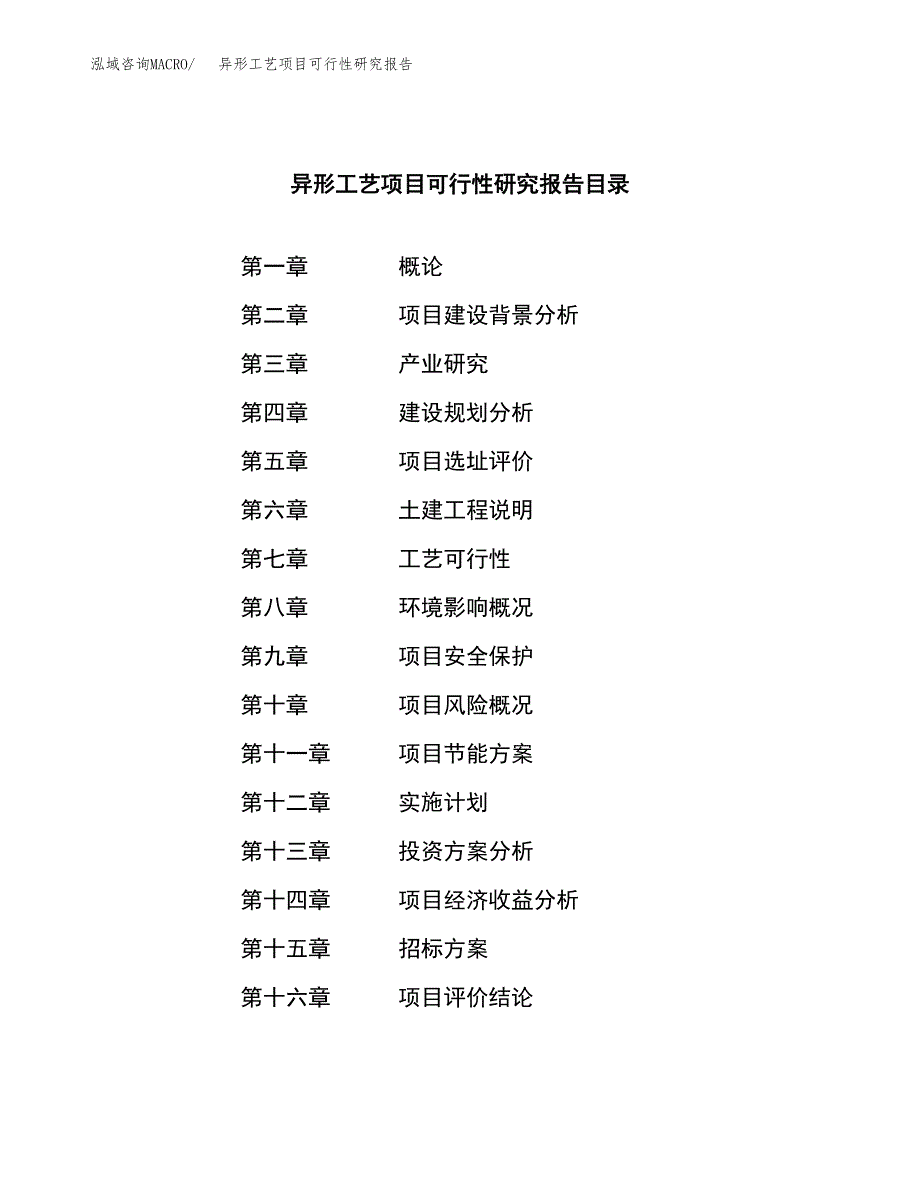 异形工艺项目可行性研究报告(立项申请可编辑).docx_第2页