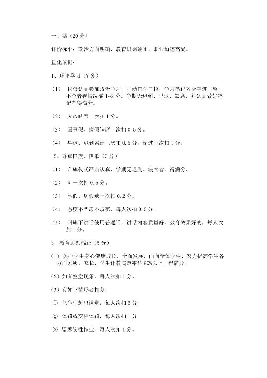 教师思想政治考核标准_第1页