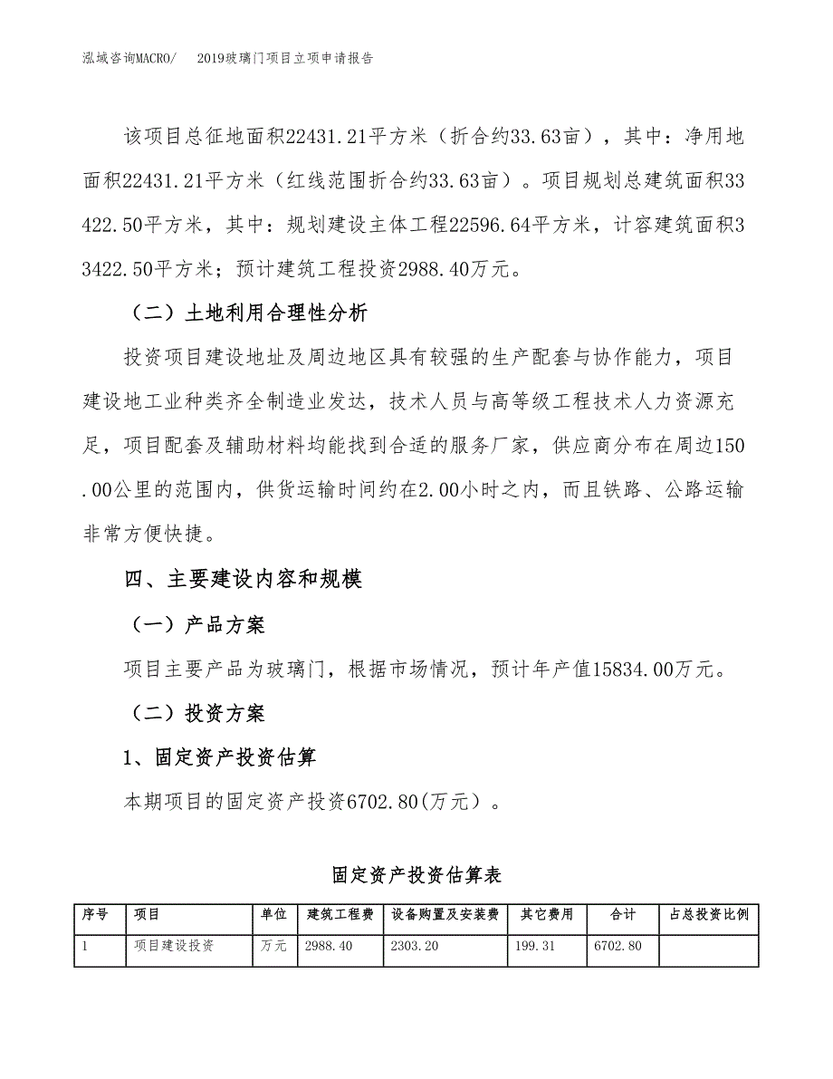 2019玻璃门项目立项申请报告_第3页