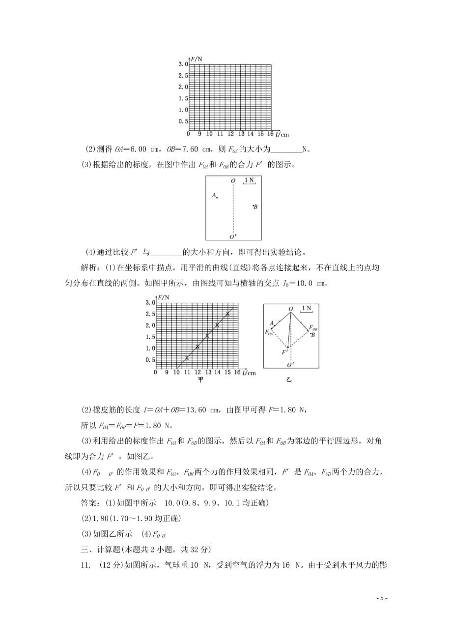 （山东省专用）2018-2019学年高中物理 第三章 相互作用 阶段验收评估（三）相互作用（含解析）新人教版必修1_第5页