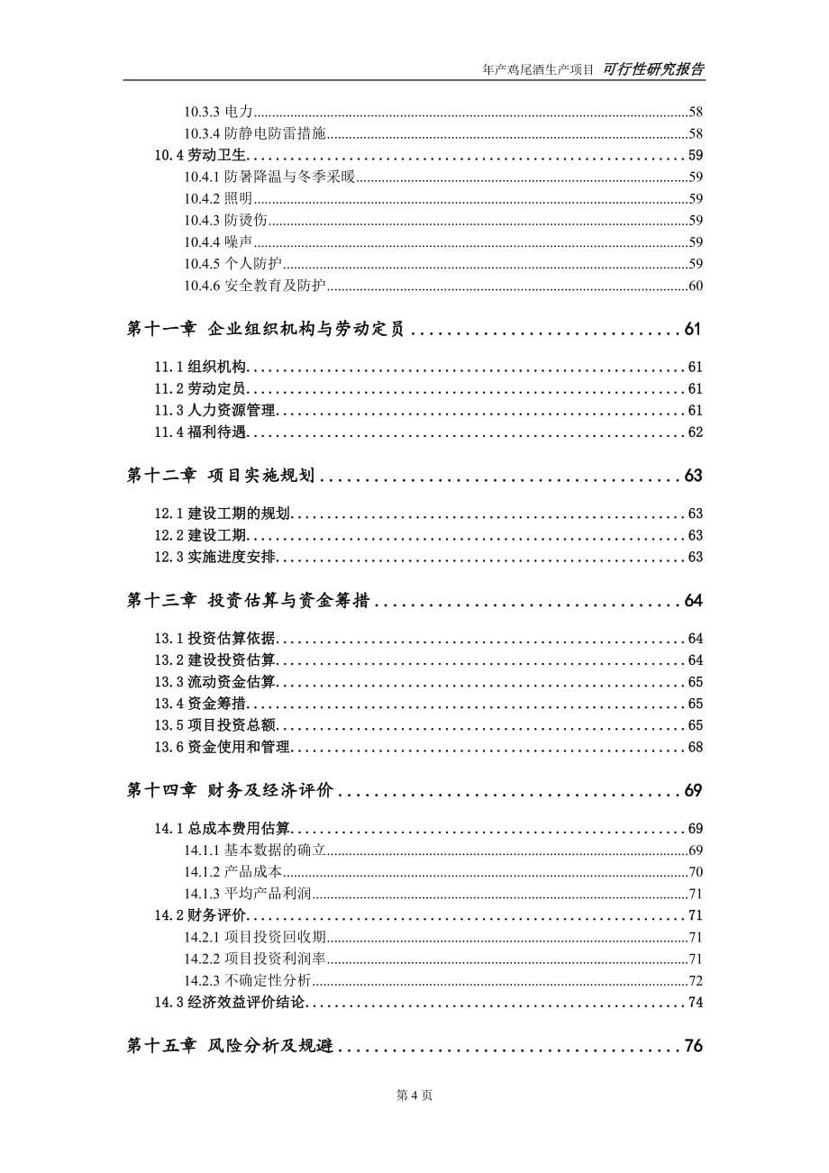 鸡尾酒生产项目可行性研究报告【申请可修改】_第5页