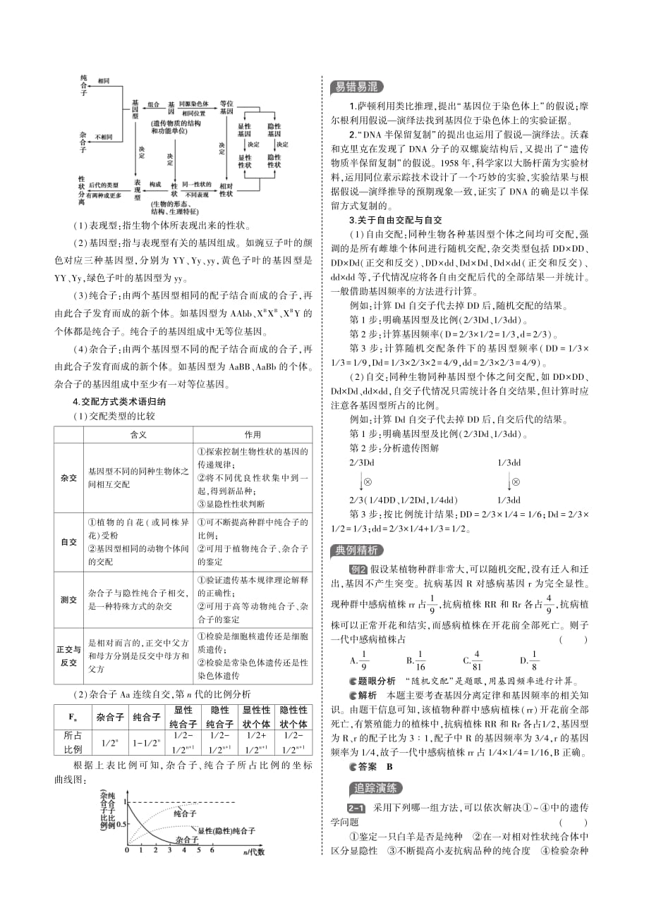 （天津专用）2020届高考生物一轮复习 专题11 基因的分离定律教师用书（pdf，含解析）_第4页