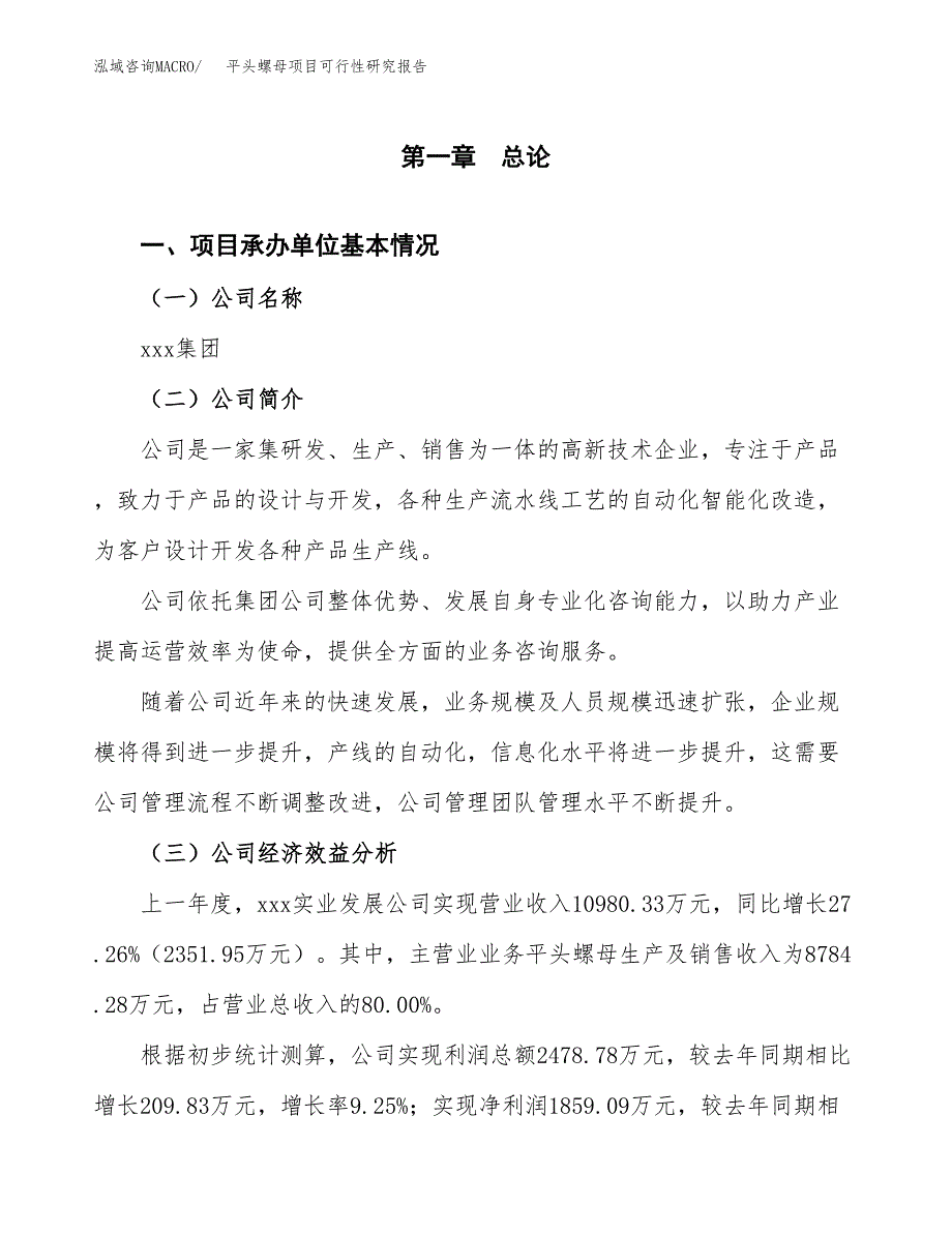 平头螺母项目可行性研究报告(立项申请可编辑).docx_第3页