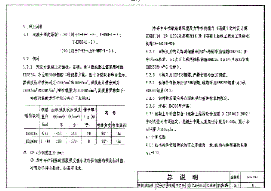 【结构专业】04G410-1 1.5mX6.0m预应力混凝土屋面板-预应力混凝土部分（最全）_第3页