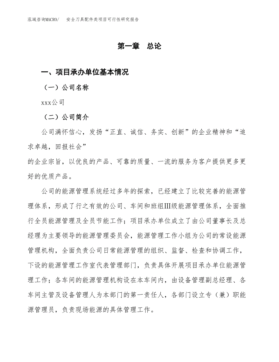 安全刀具配件类项目可行性研究报告(立项申请可编辑).docx_第3页