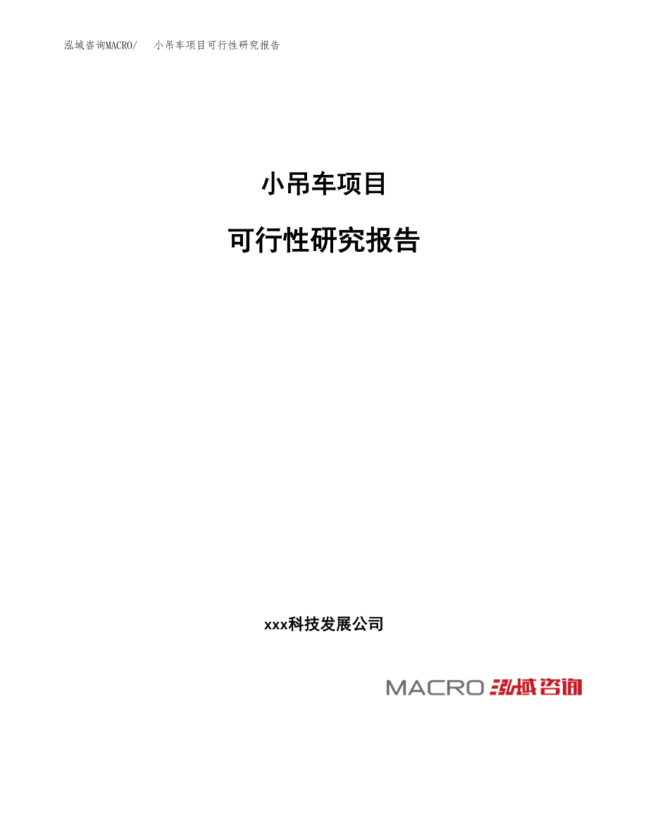 小吊车项目可行性研究报告(立项申请可编辑).docx_第1页