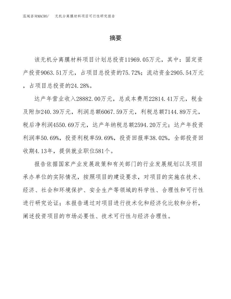 无机分离膜材料项目可行性研究报告（总投资12000万元）.docx_第2页