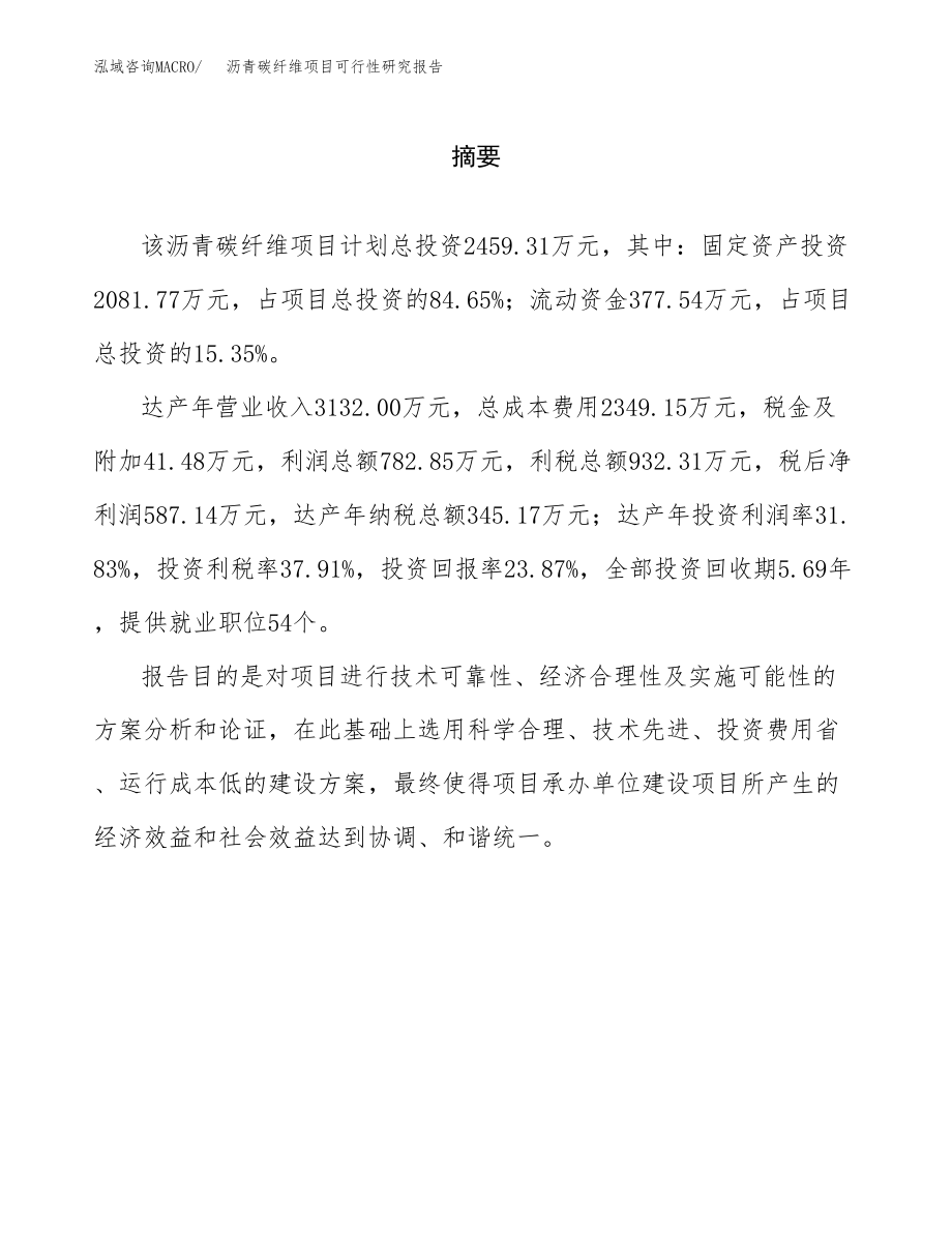 沥青碳纤维项目可行性研究报告（总投资2000万元）.docx_第2页