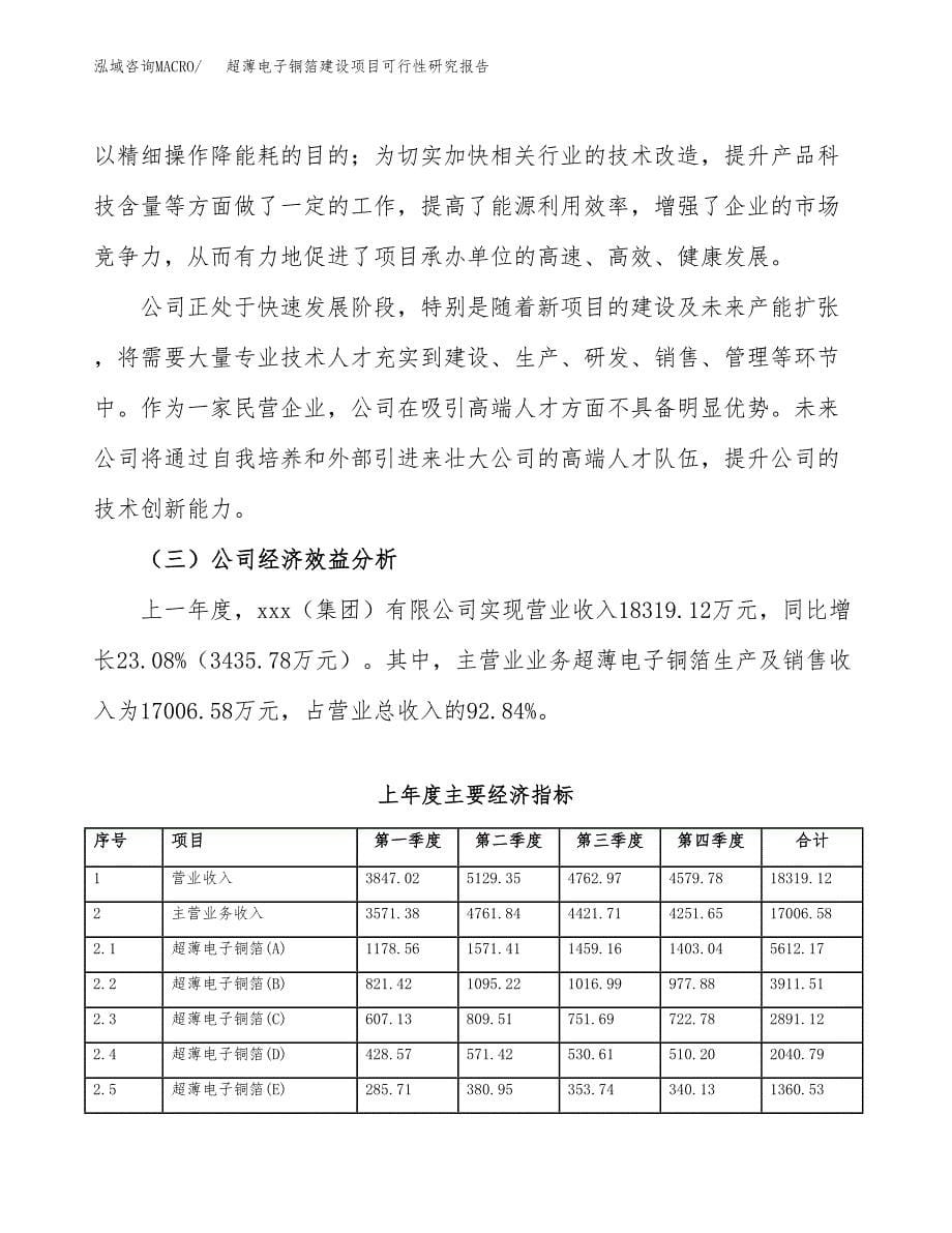 超薄电子铜箔建设项目可行性研究报告（word下载可编辑）_第5页