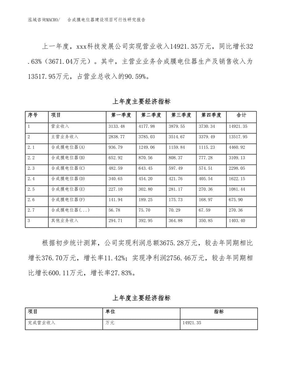 合成膜电位器建设项目可行性研究报告（word下载可编辑）_第5页