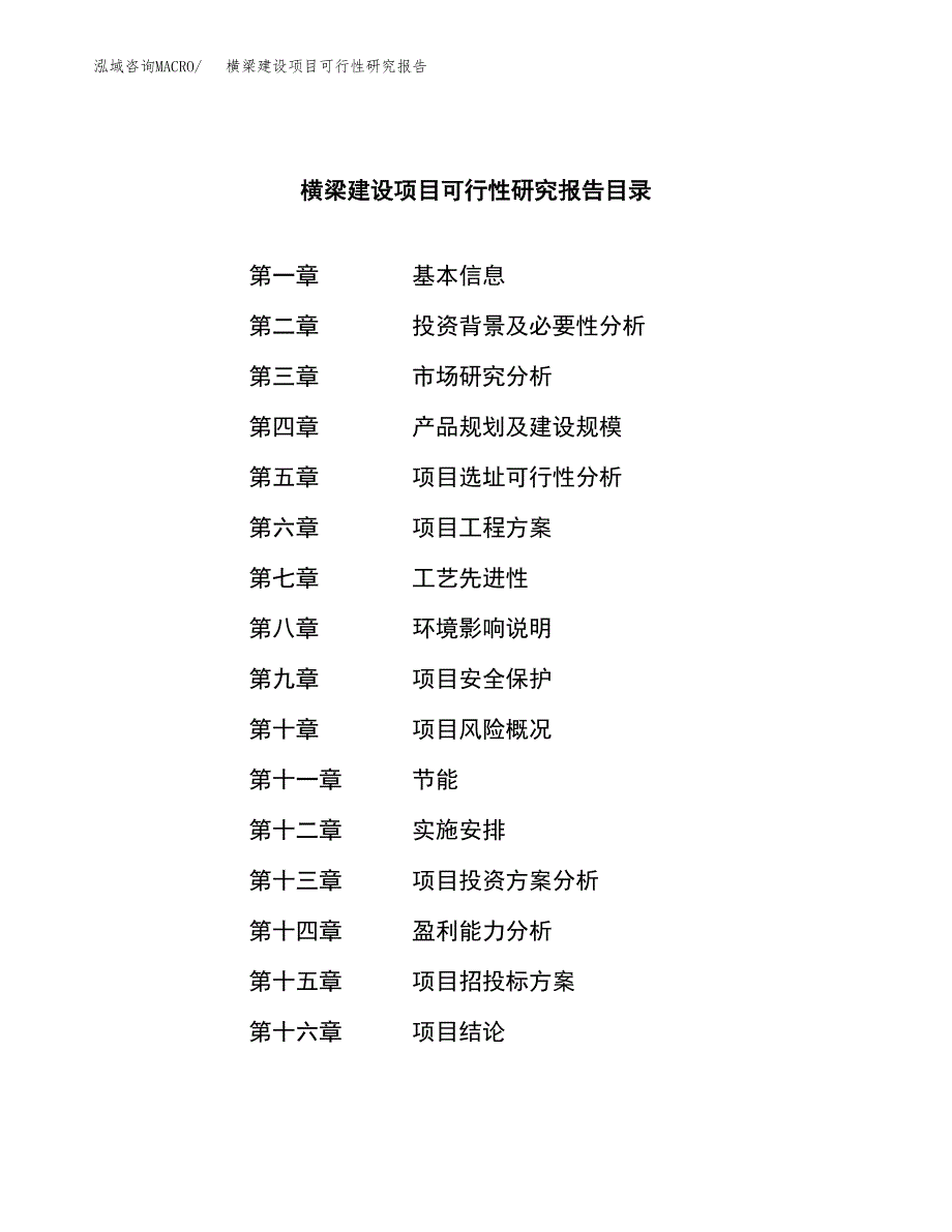 横梁建设项目可行性研究报告（word下载可编辑）_第3页