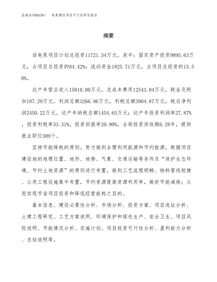 电泵建设项目可行性研究报告（word下载可编辑）_第2页