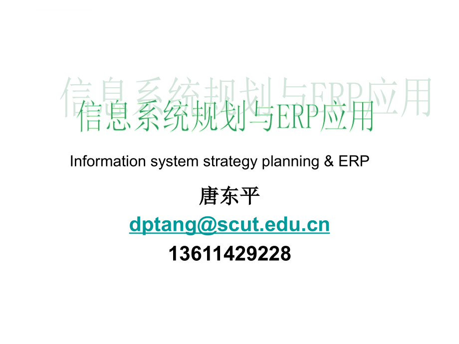 信息系统规划与erp应用概述.ppt_第1页