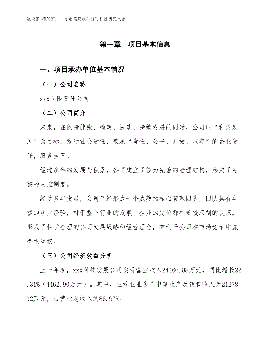 导电笔建设项目可行性研究报告（word下载可编辑）_第4页