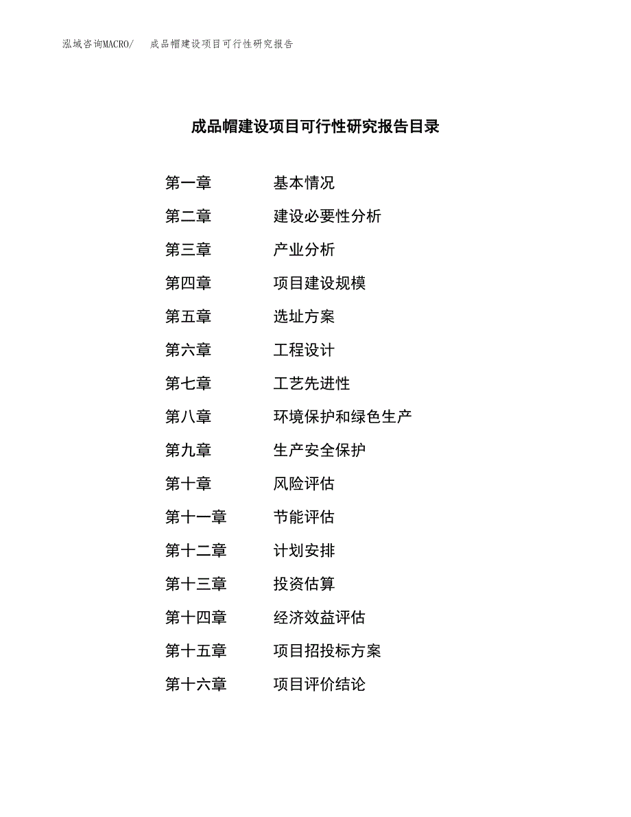 成品帽建设项目可行性研究报告（word下载可编辑）_第3页