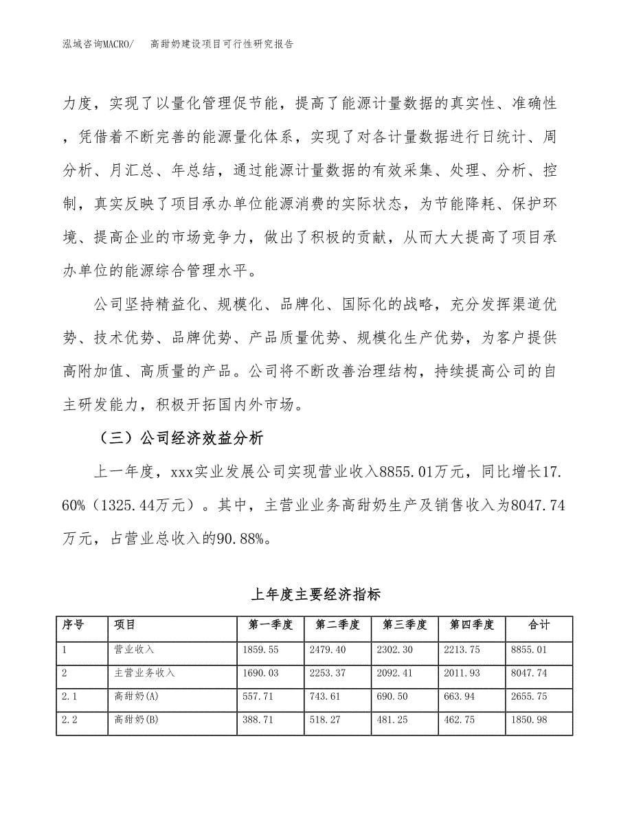 高甜奶建设项目可行性研究报告（word下载可编辑）_第5页