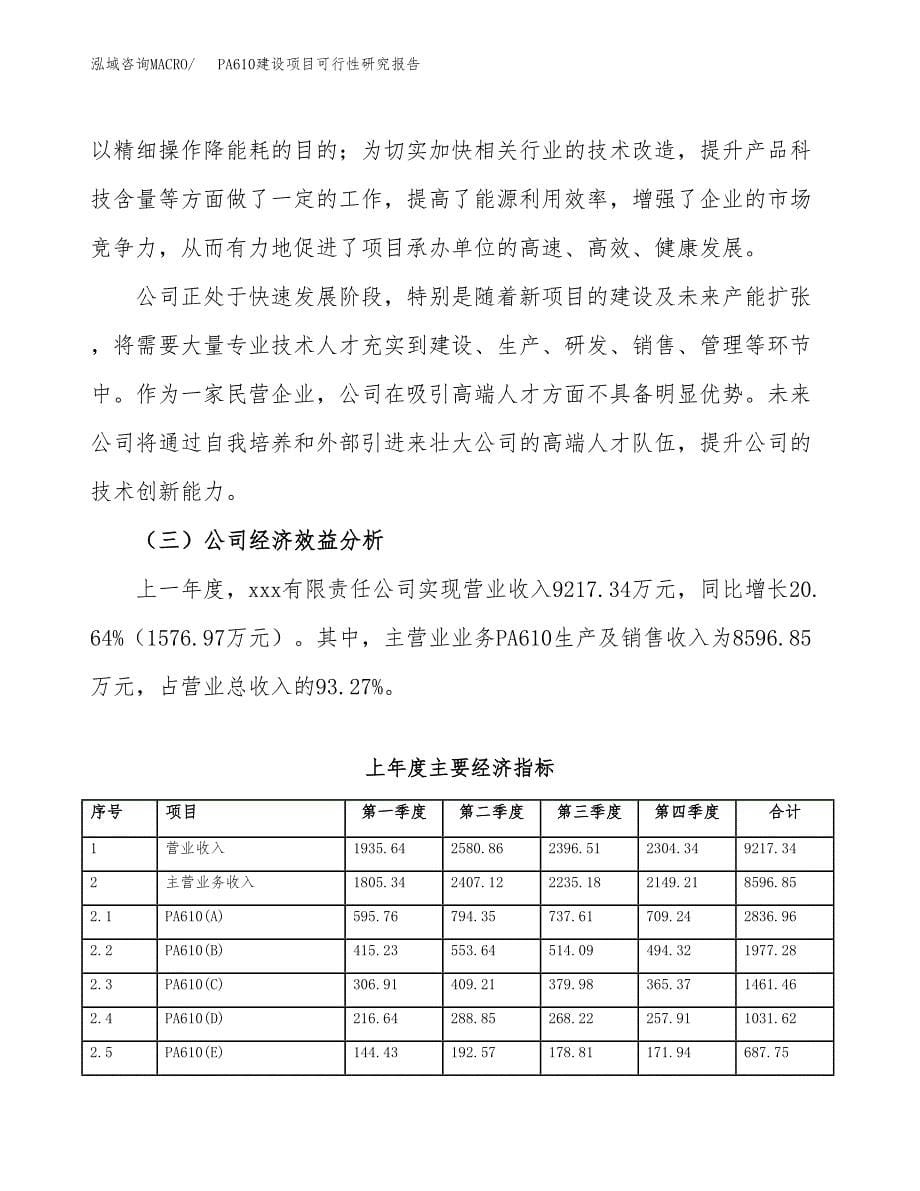 PA610建设项目可行性研究报告（word下载可编辑）_第5页