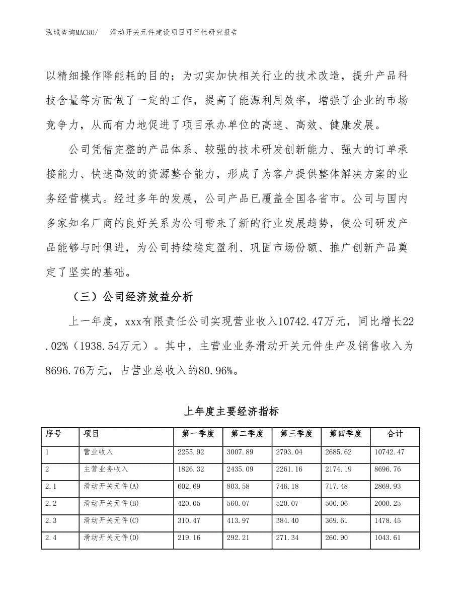 滑动开关元件建设项目可行性研究报告（word下载可编辑）_第5页