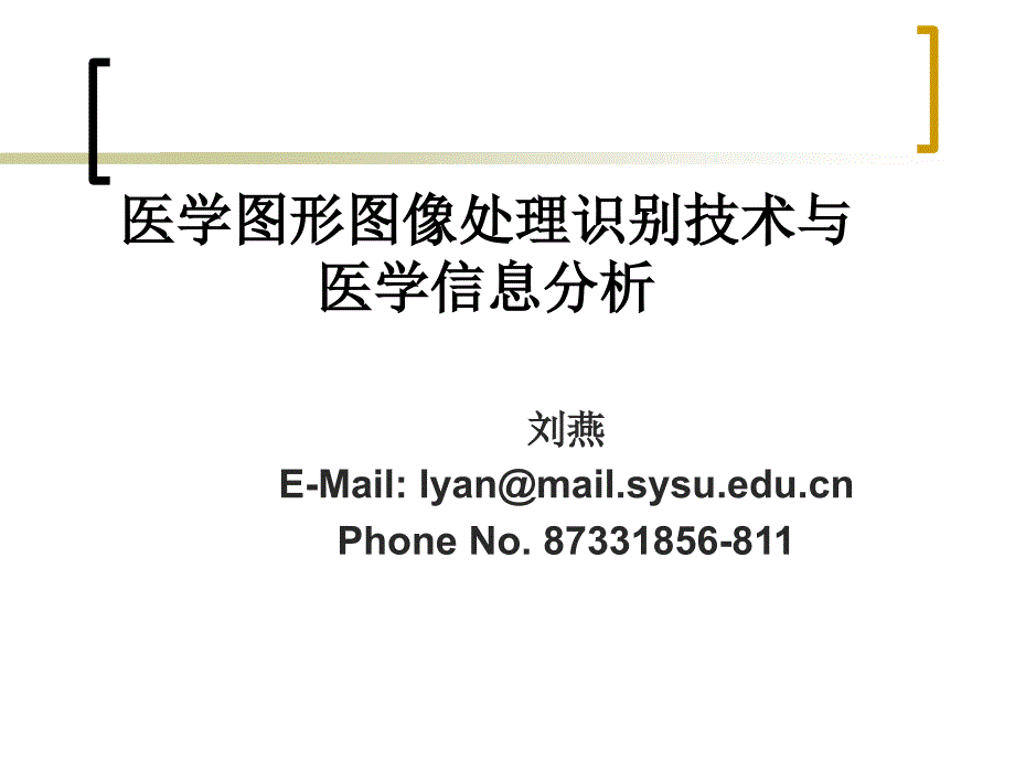 医学图形图像处理识别技术与医学信息分析.ppt_第1页