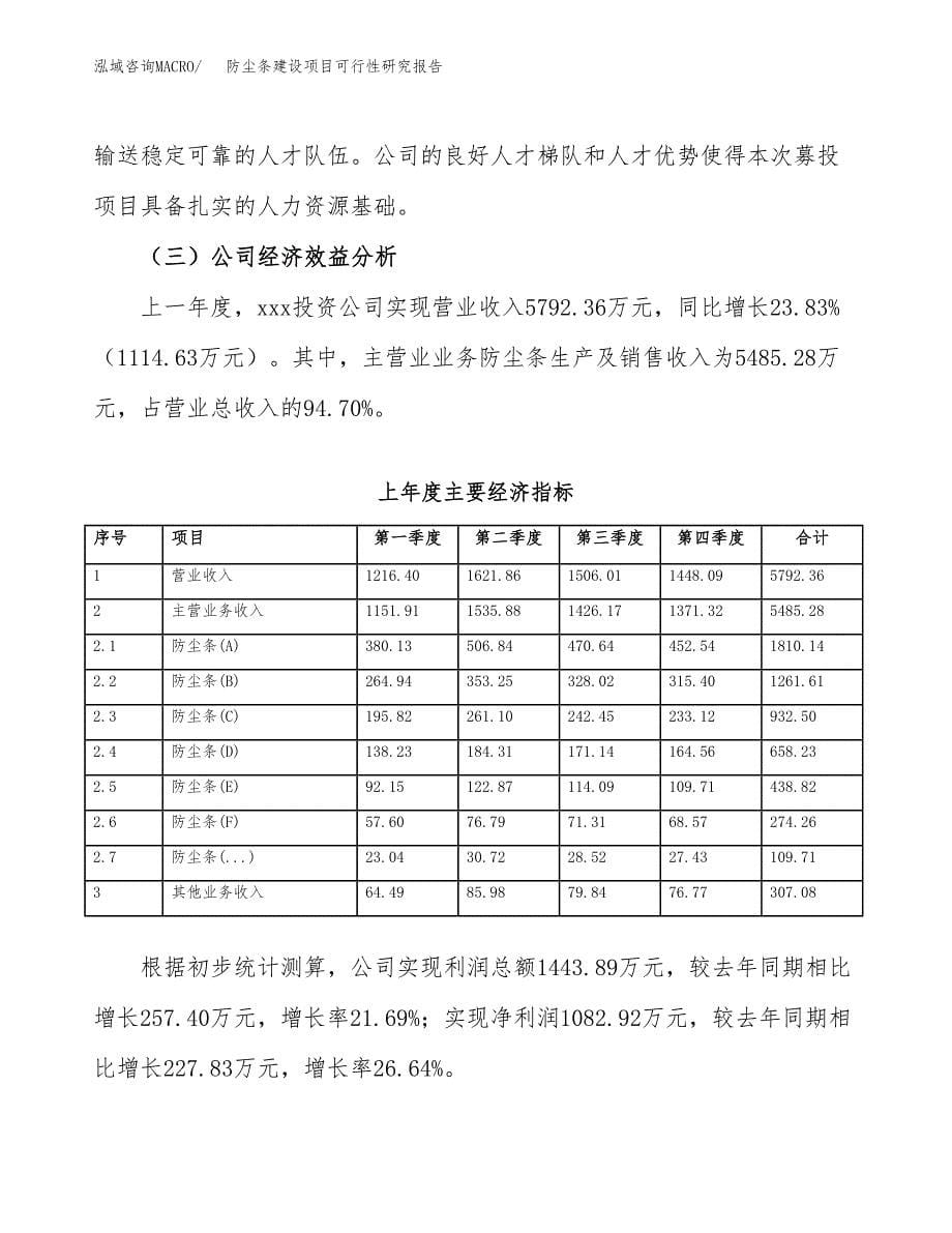 防尘条建设项目可行性研究报告（word下载可编辑）_第5页