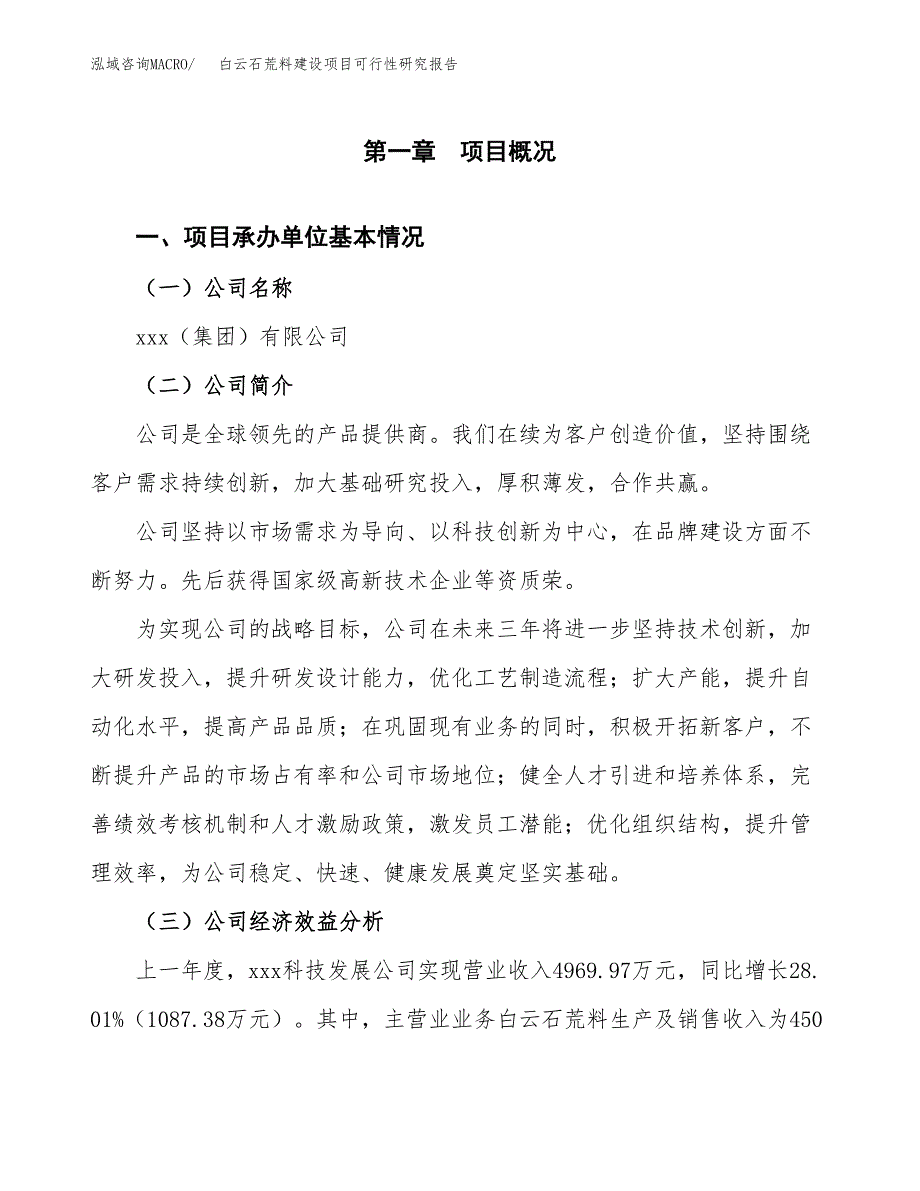 白云石荒料建设项目可行性研究报告（word下载可编辑）_第4页