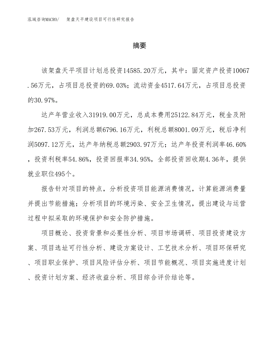 架盘天平建设项目可行性研究报告（word下载可编辑）_第2页