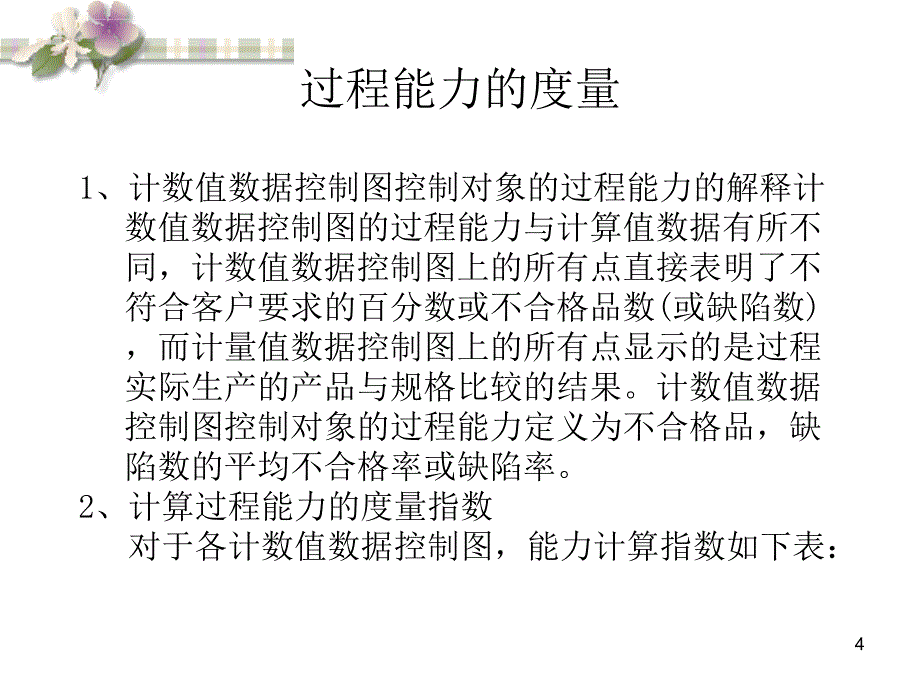 计数值数据控制图过程能力分析.ppt_第4页