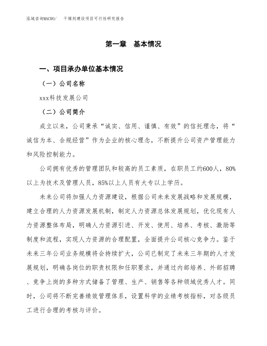 干燥剂建设项目可行性研究报告（word下载可编辑）_第4页