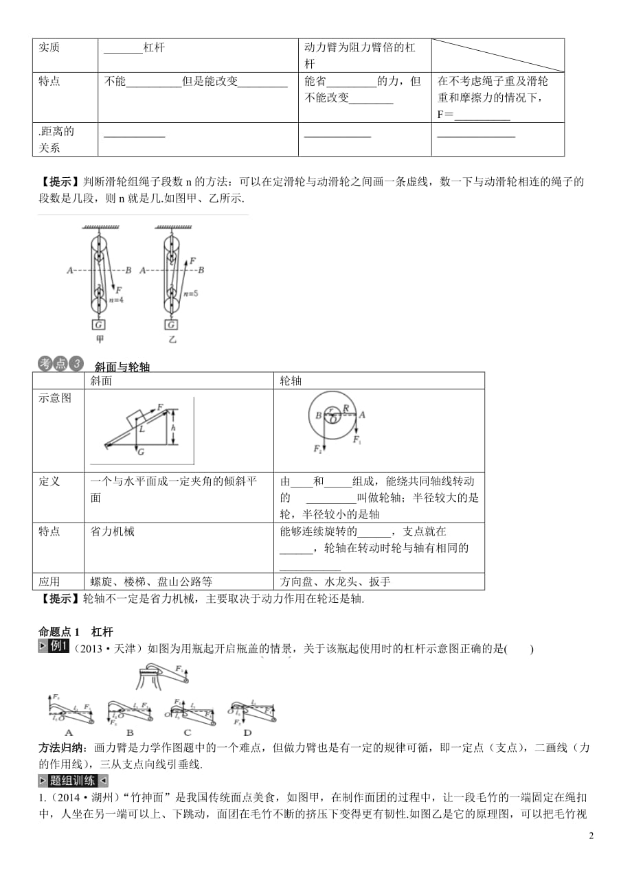 初中物理简单机械_第2页