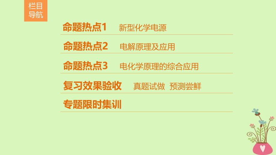 2018版高考化学二轮复习 专题2 化学基本理论 第7讲 原电池与电解池课件_第2页