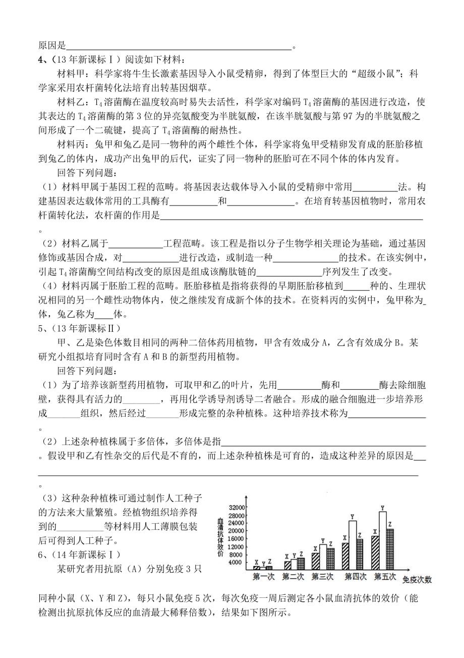 高中生物选修三高考题_第2页