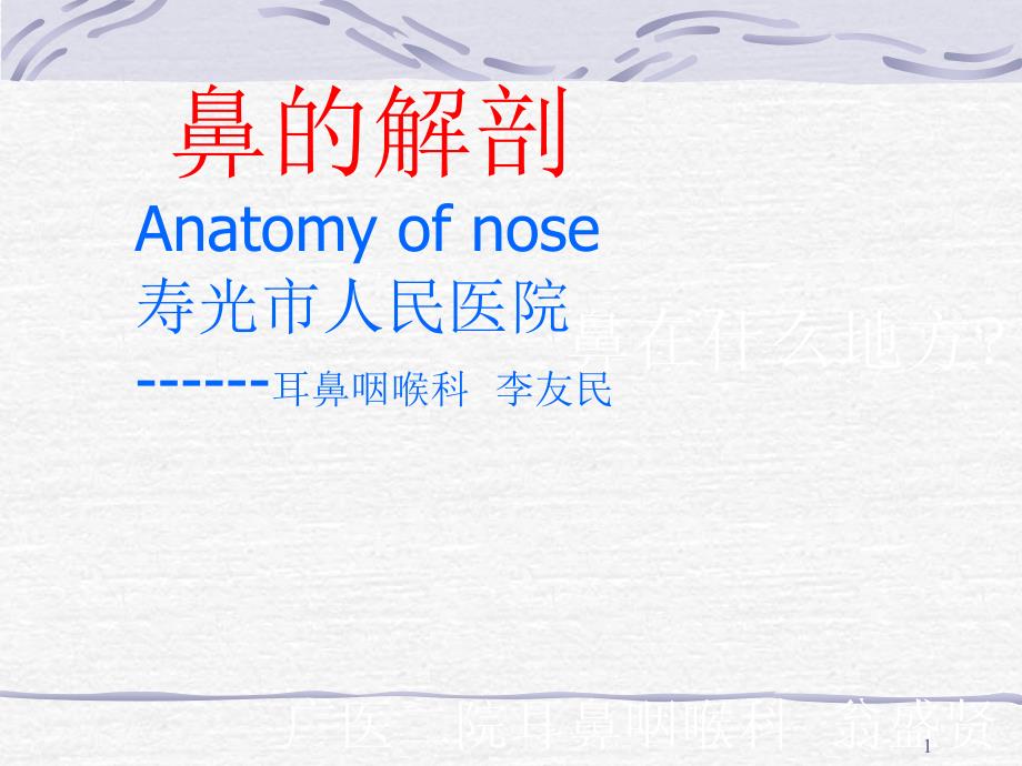 鼻的解剖 课件_第1页