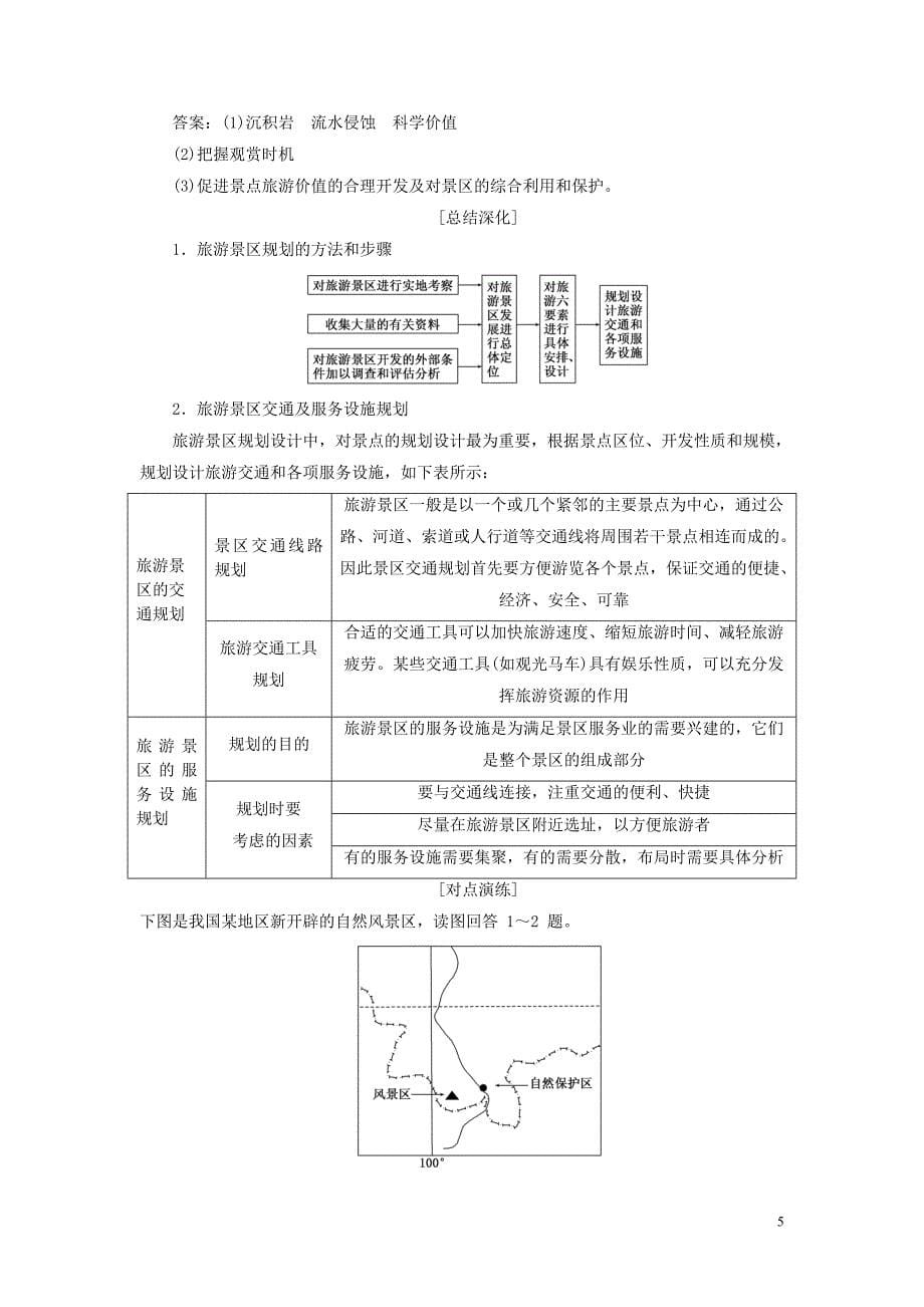 2018-2019学年高中地理 第四章 旅游开发与保护 第一节 旅游规划教案（含解析）新人教版选修3_第5页